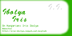 ibolya iris business card